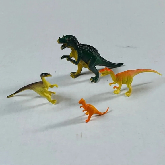 Dinosaur Action Figure Toy Lot of 4  Bright Color Multi Sizes Kids Toys Learning - Picture 7 of 9
